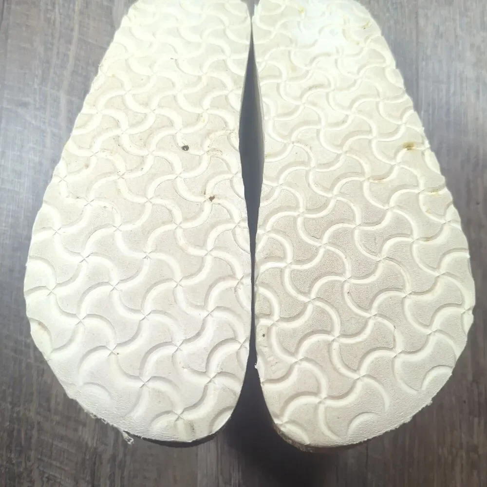 Papillio Birkenstock Silver Metallic Arizona Platform Sandals Womens Sz 8 EU 39 - Picture 12 of 13